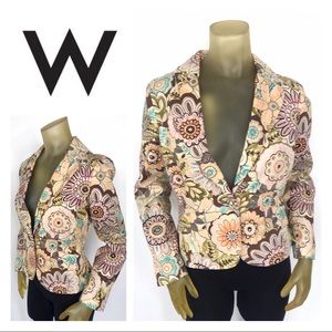 W WORK TO WEEKEND Floral Blazer Boho 4 Small